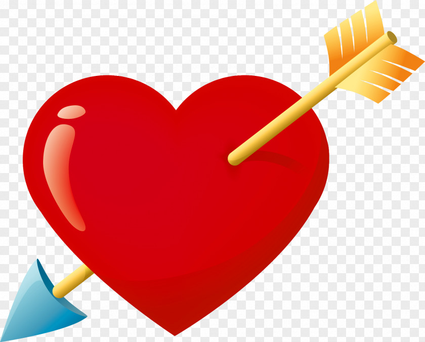 Heart With Arrow Valentines Day Clip Art PNG