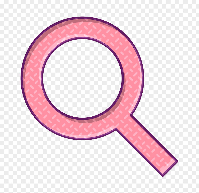 Material Property Pink Find Icon Lens Magnifier PNG
