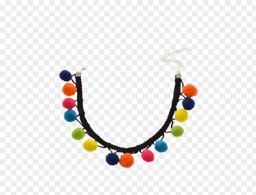 Necklace Bead Choker Jewellery Pom-pom PNG