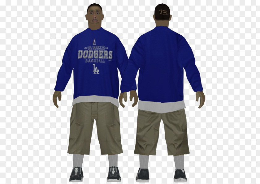 T-shirt Grand Theft Auto: San Andreas Cobalt Blue Sleeve Jacket PNG