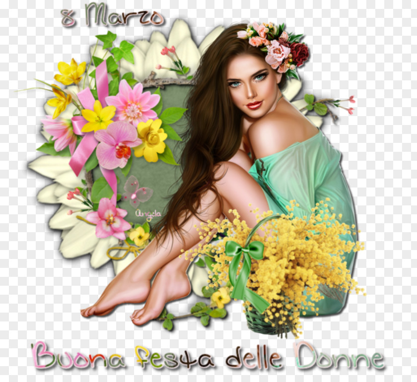 Festa Della Donna International Women's Day Woman 8 March Floral Design Wife PNG