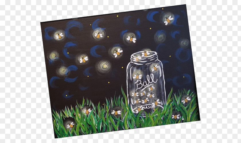 Painting The Starry Night Canvas Image Art PNG