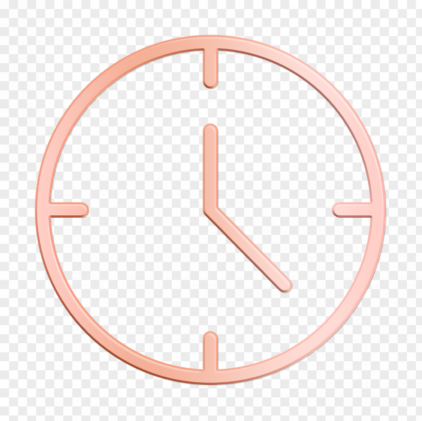 Pink Health Clock Icon PNG