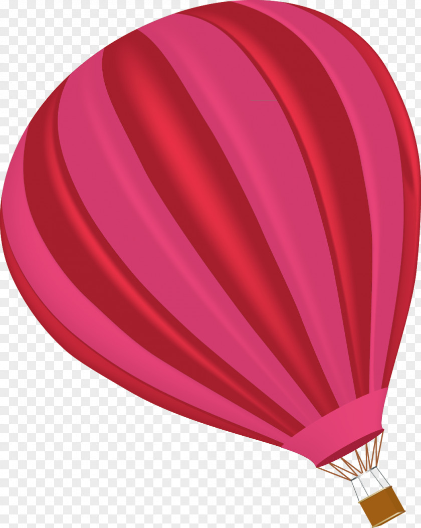 Red Parachute Decorative Design Vector PNG