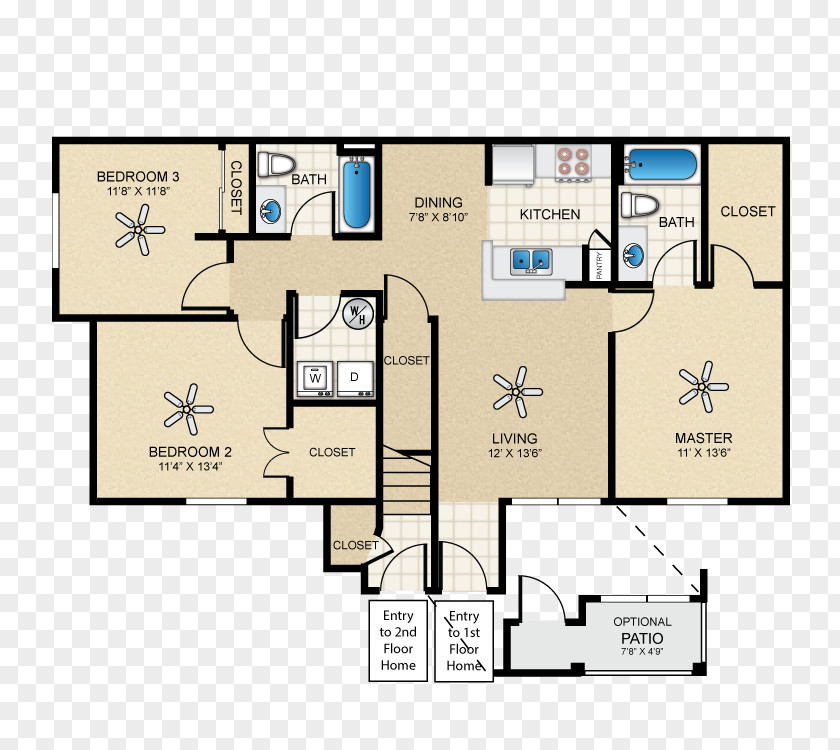 Apartment Floor Plan The Cottages At Edgemere House PNG