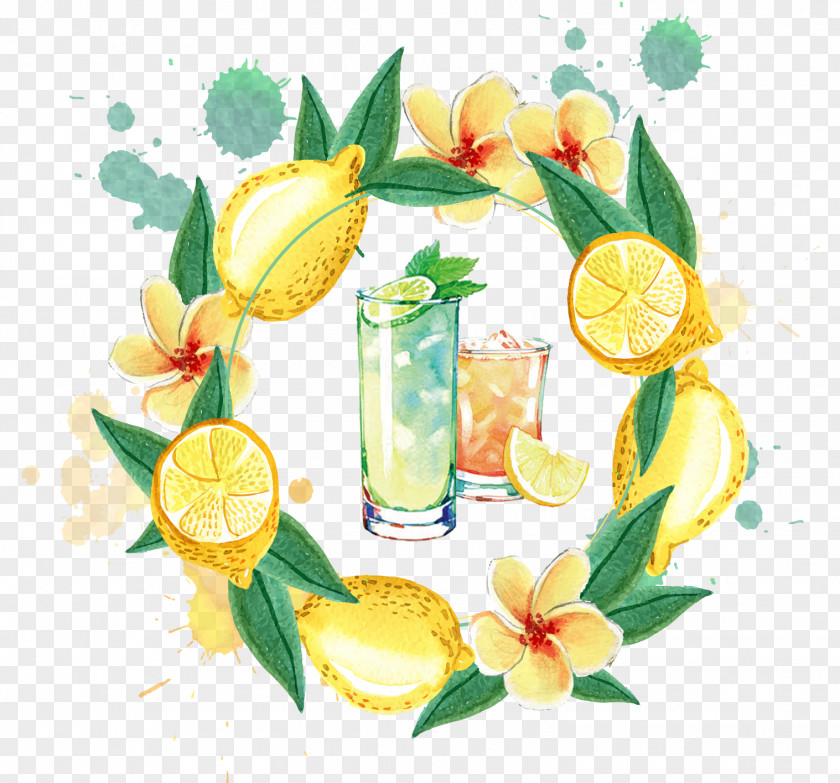 Cartoon Lemonade Lemon Juice Sangria PNG