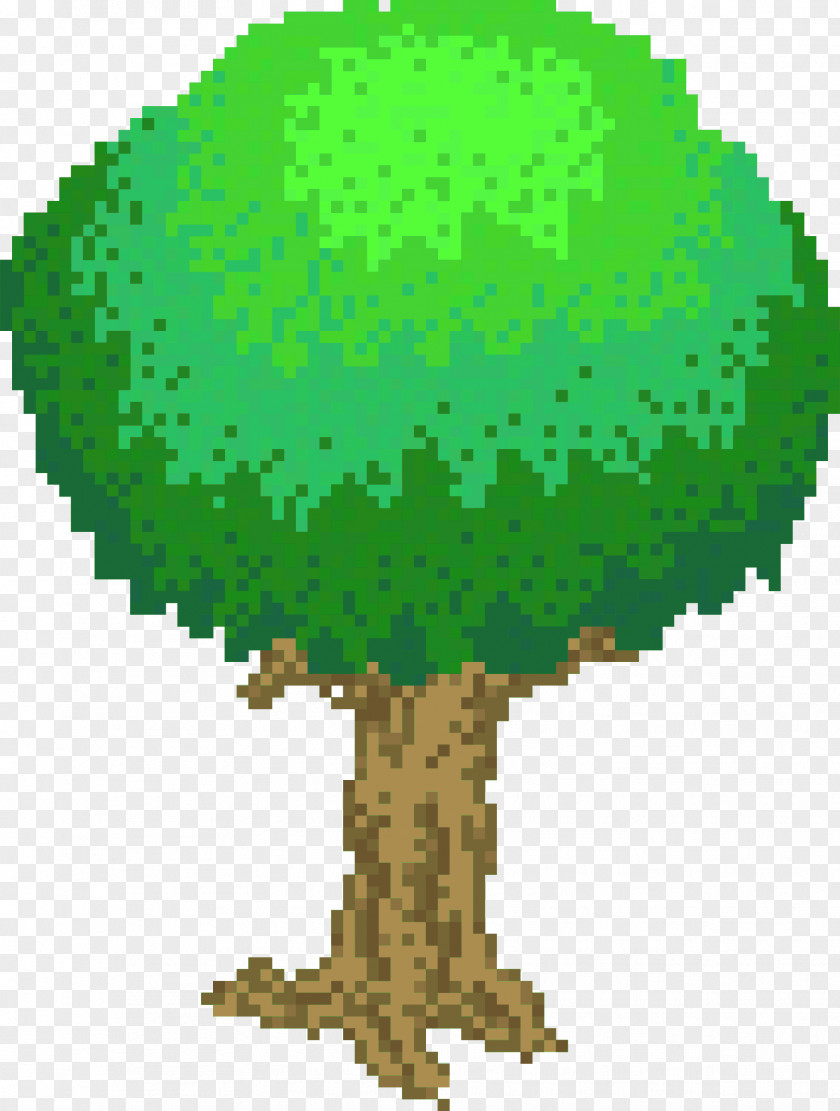 Pixel Tree Clip Art PNG