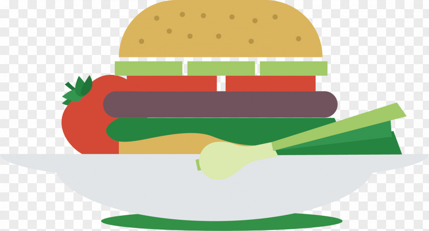 Vector Burger Hamburger Cartoon PNG