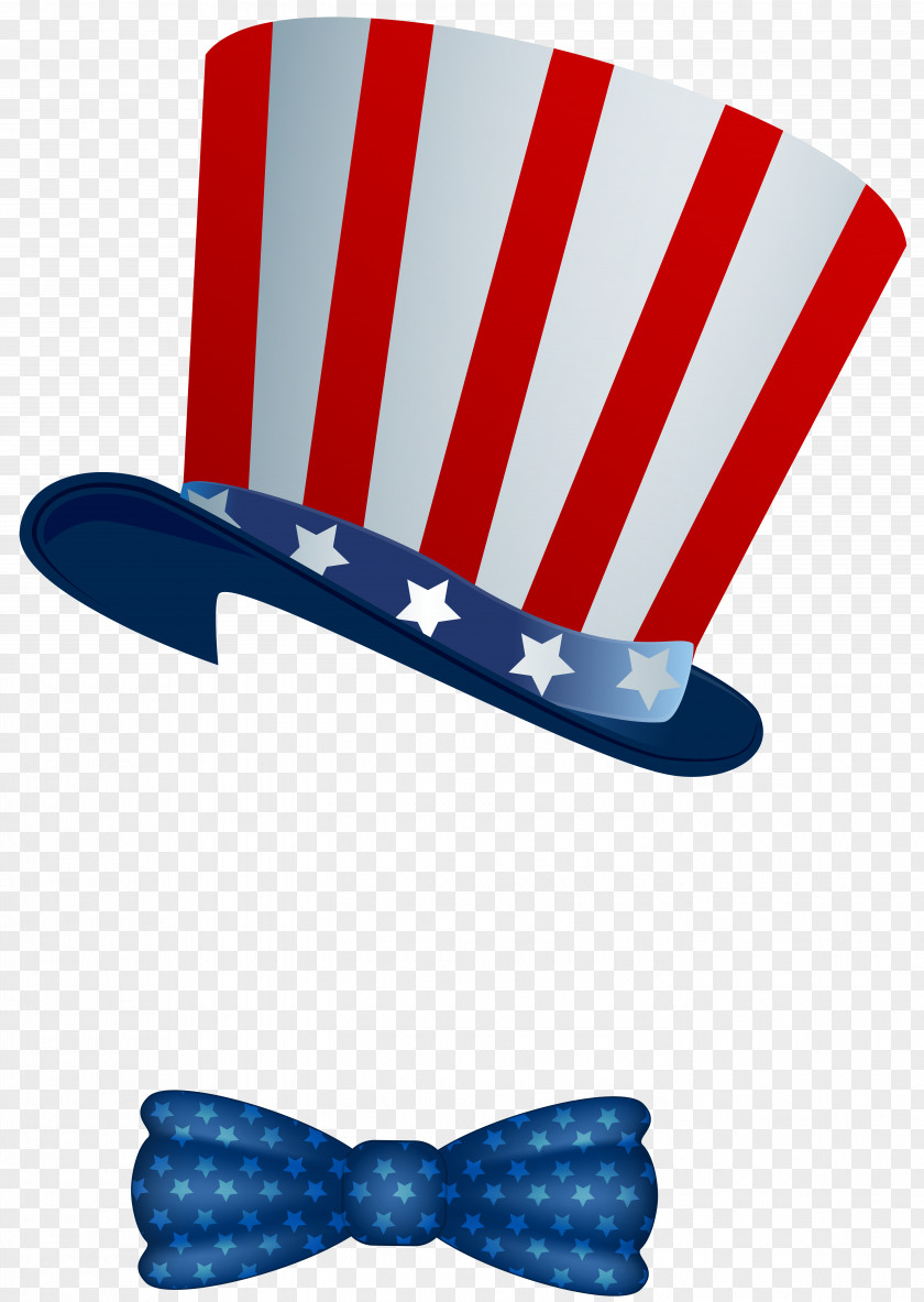 American Hat And Bowtie Clip Art Image Flag Of The United States T-shirt PNG
