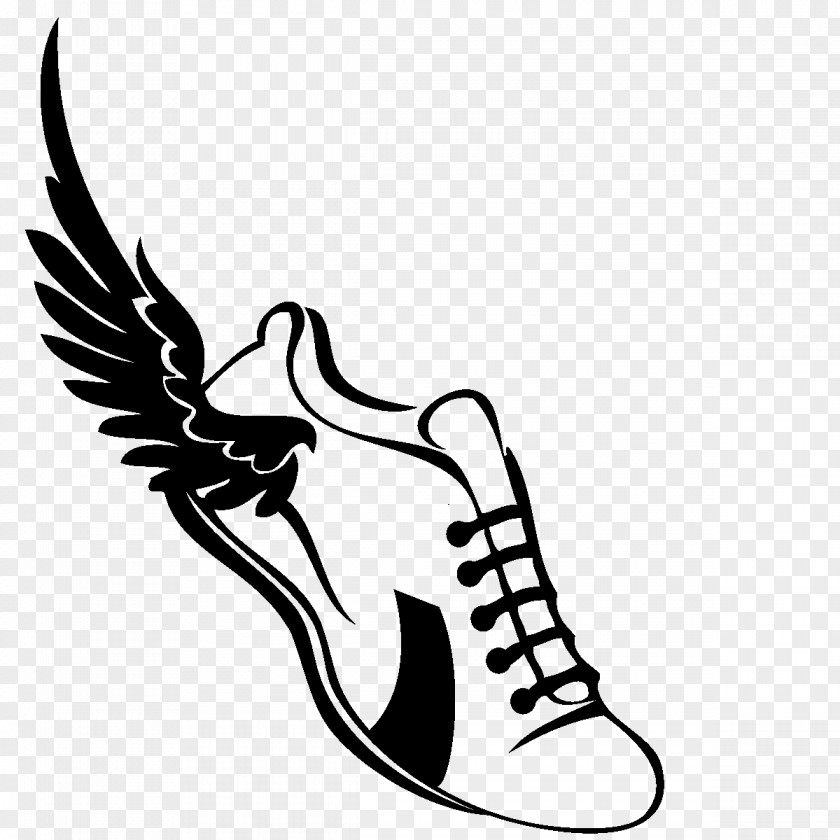 Stencil High Heels Footwear Shoe Wing Black-and-white Plimsoll PNG