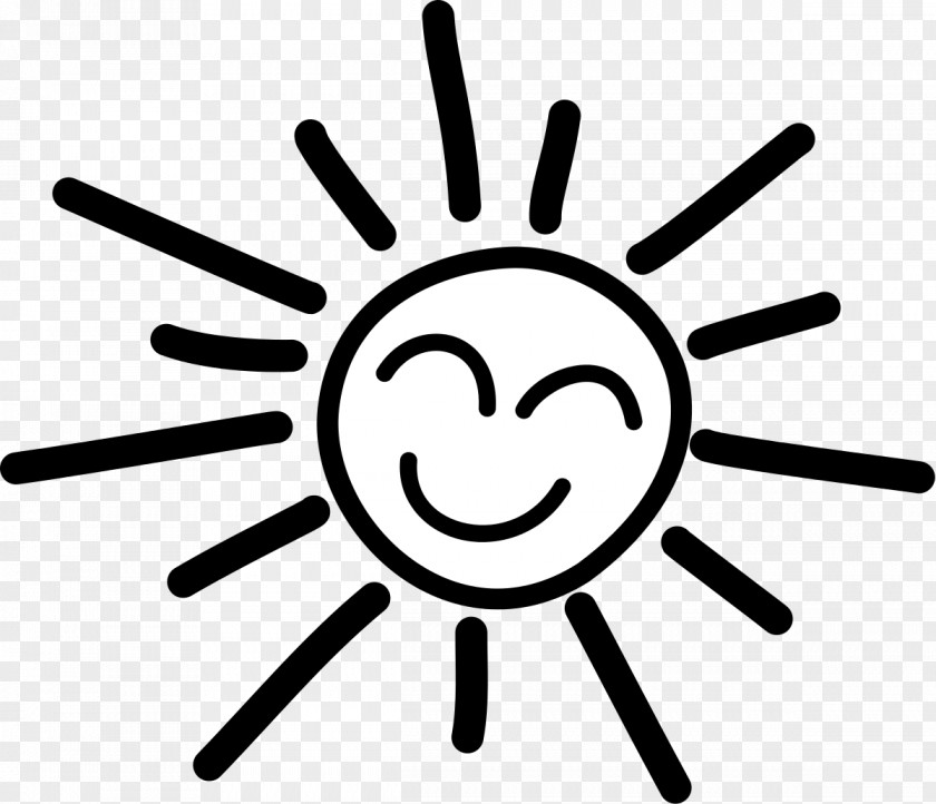Sunshine Outline Cliparts Black And White Clip Art PNG