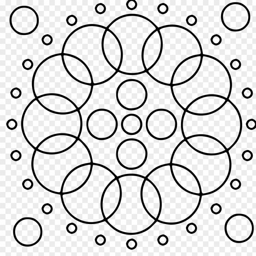Circle Sand Mandala Disk Overlapping Circles Grid PNG