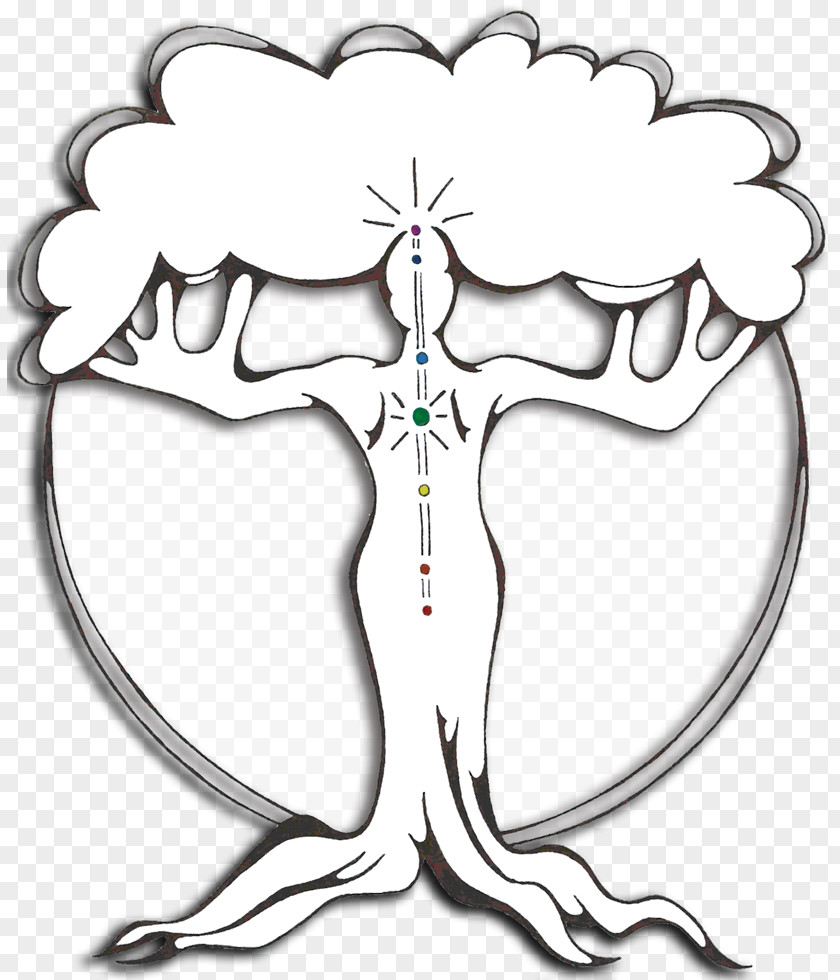 Neutral Spine White Line Art Tree Character Clip PNG