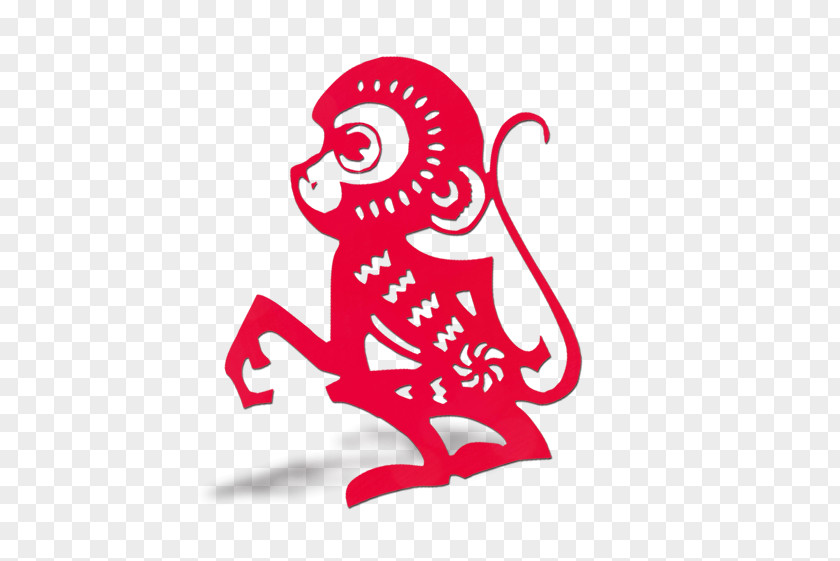 Paper-cut Monkeys Papercutting Chinese New Year Zodiac Monkey Paper Cutting PNG