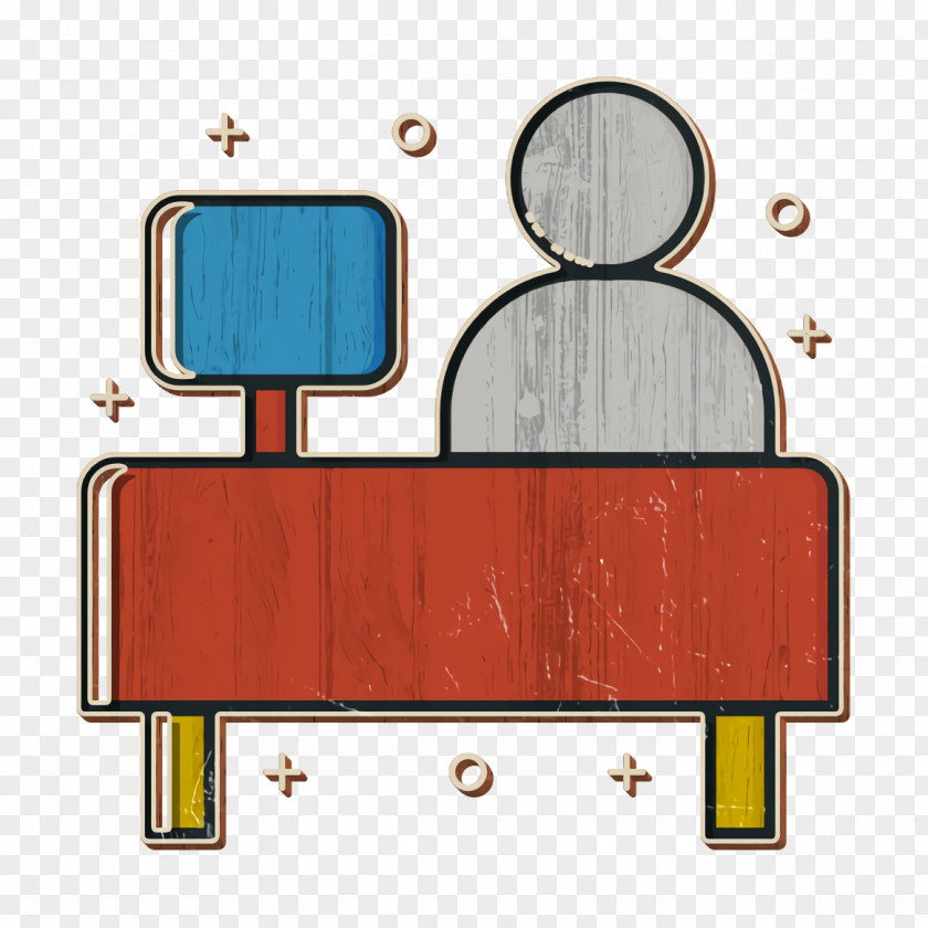 Rectangle Cartoon Employee Icon Front Job PNG