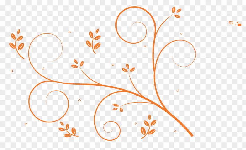 Vines Swirl Floral Design Clip Art PNG