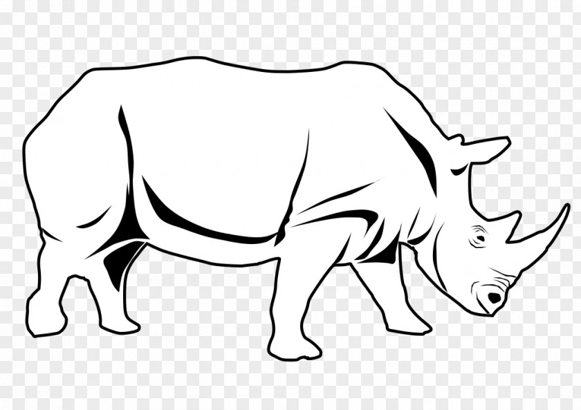 Rhinoceros Clipart White Black And Clip Art PNG