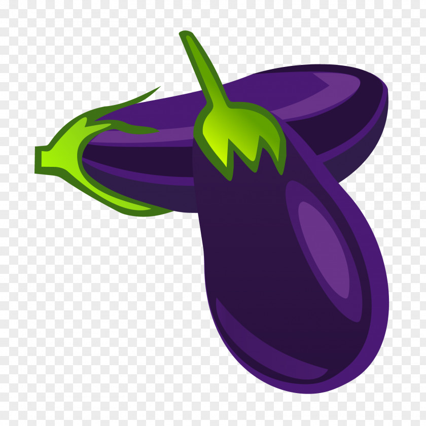 Vector Round Purple Eggplant Clip Art PNG