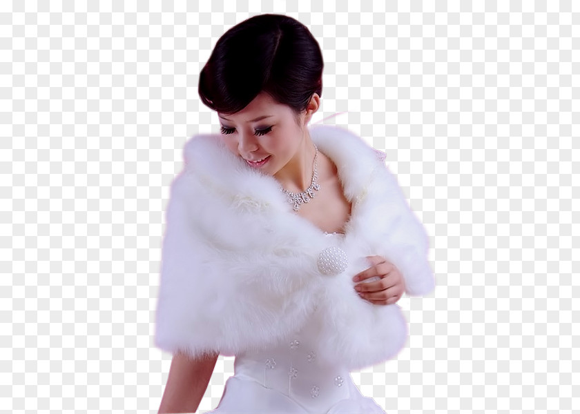 Bride Fur Clothing Shrug Fake PNG