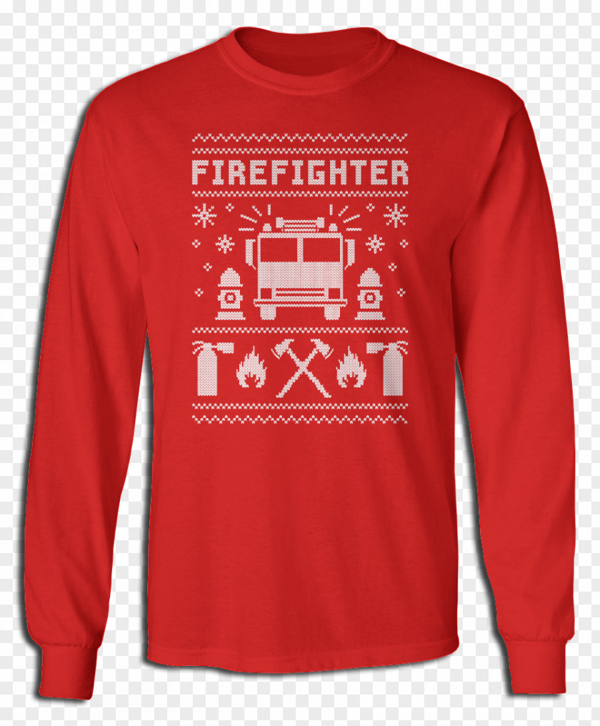 Firefighter Long-sleeved T-shirt Hoodie Sweater PNG