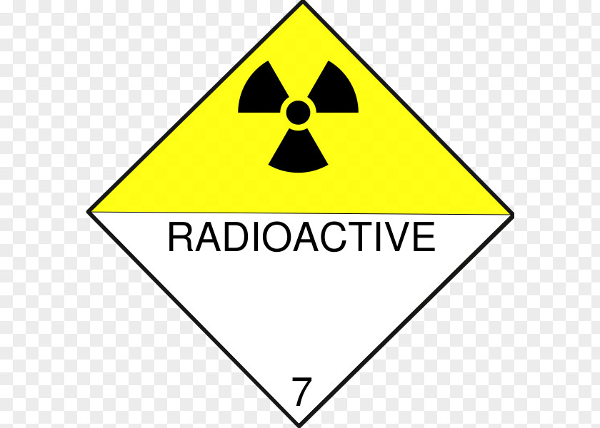 HAZMAT Class 7 Radioactive Substances Warning Label Dangerous Goods Decay PNG