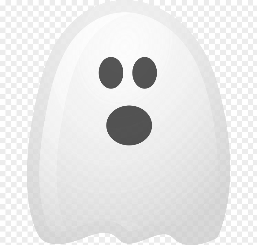 Mini Ghost Cliparts White Snout Black PNG