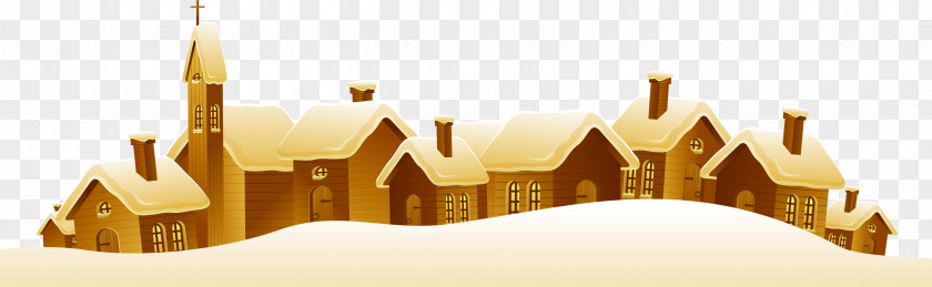 Brown Fantasy Winter House Free Pull Material Christmas Ornament Card PNG