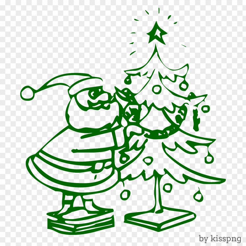 Christmas Tree Tree, Santa Clause, Holiday, Winter. PNG
