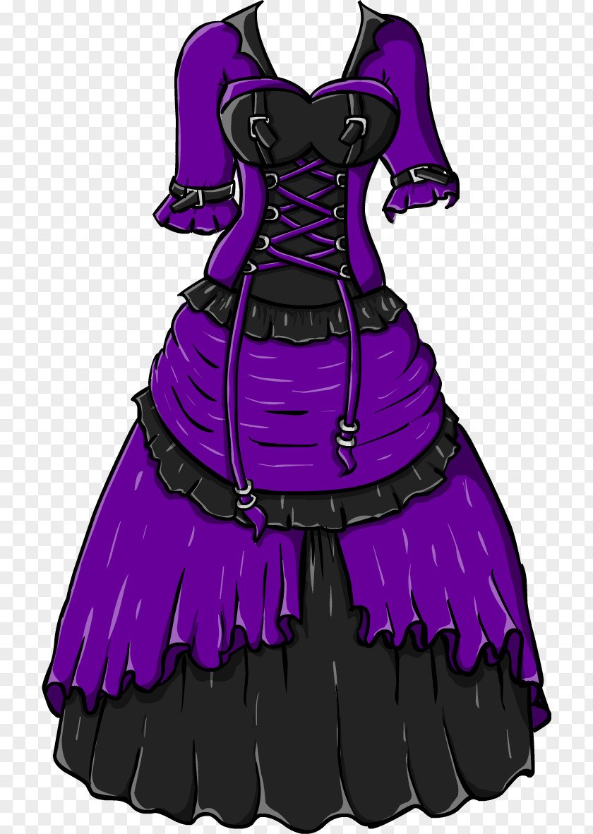 Dress Gothic Fashion Gown Drawing Clothing PNG