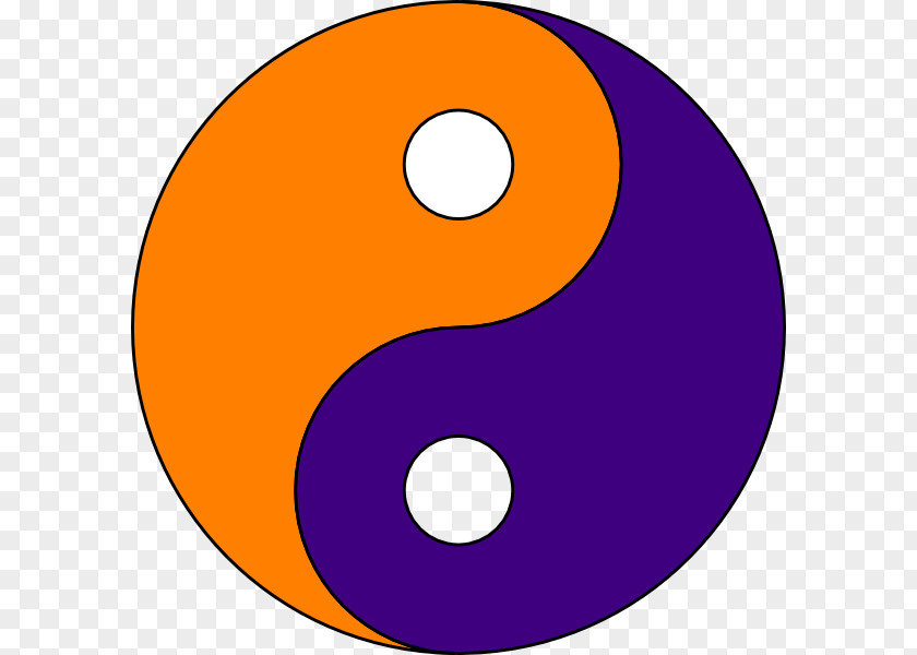 Yin Yang And Violet Purple Clip Art PNG