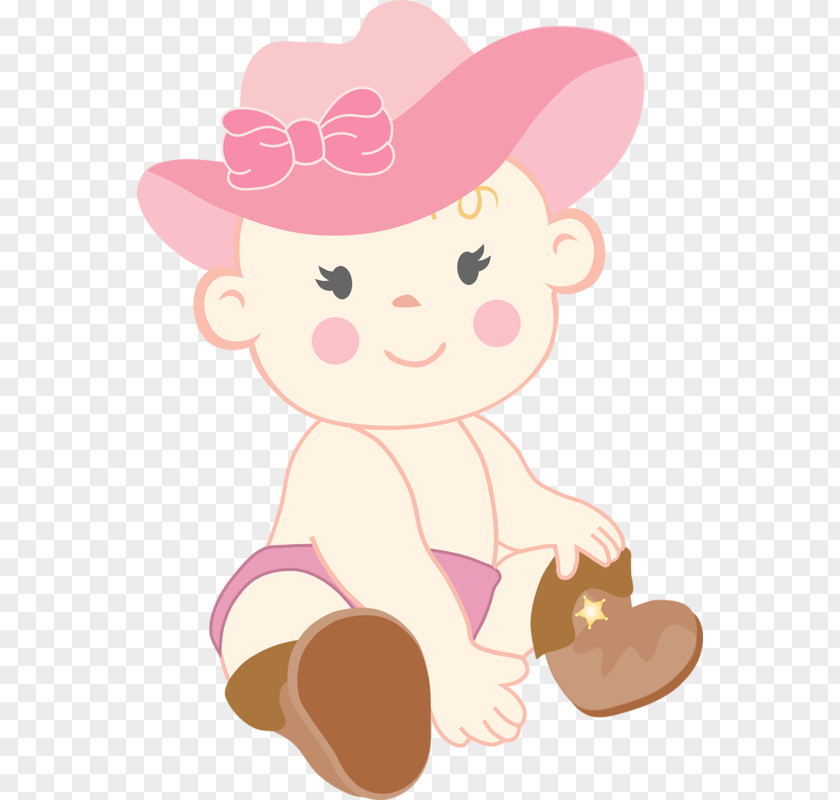 A Child With Hat Infant Cowboy Western Baby Shower Clip Art PNG