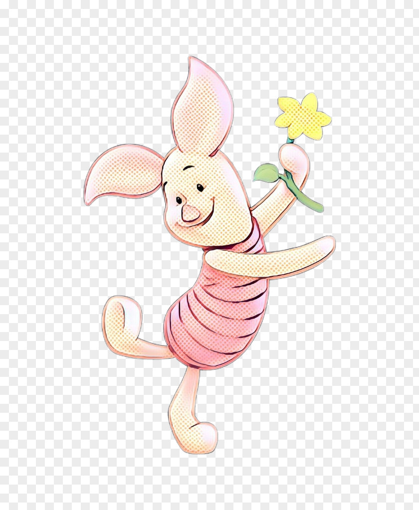 Animation Pink Easter Bunny Background PNG