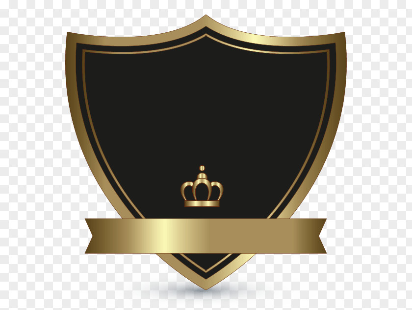 Black Shield Logo Template PNG