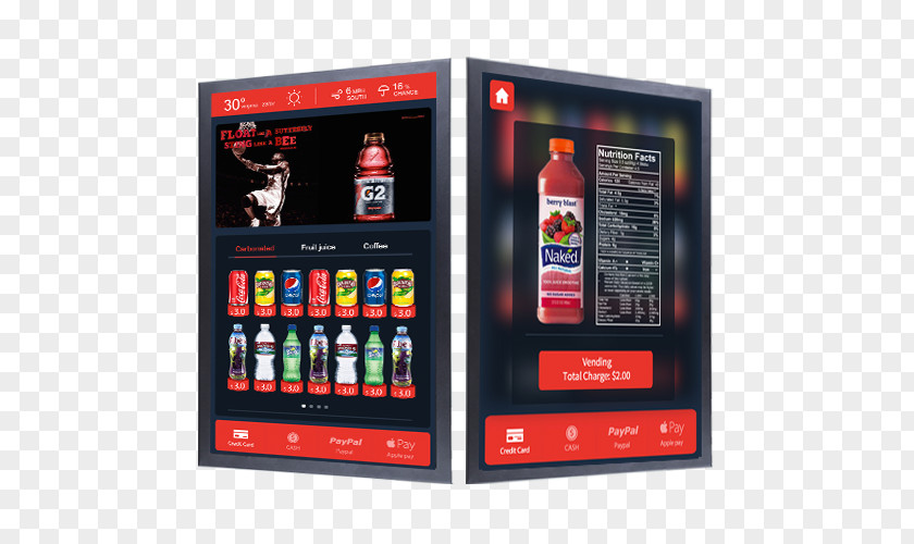 Vending Machines Display Device Touchscreen User Interface Interactivity PNG