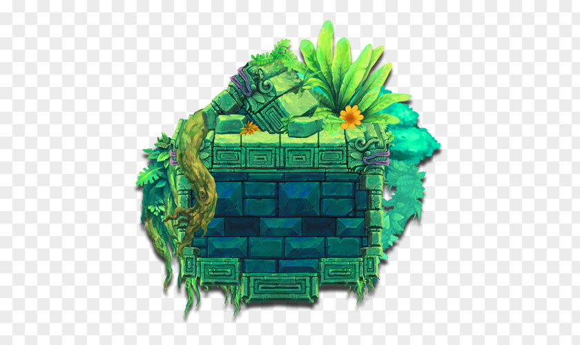 Hand Painted Grass Temple Maya Civilization Platform Game Tile-based Video 2D Computer Graphics PNG