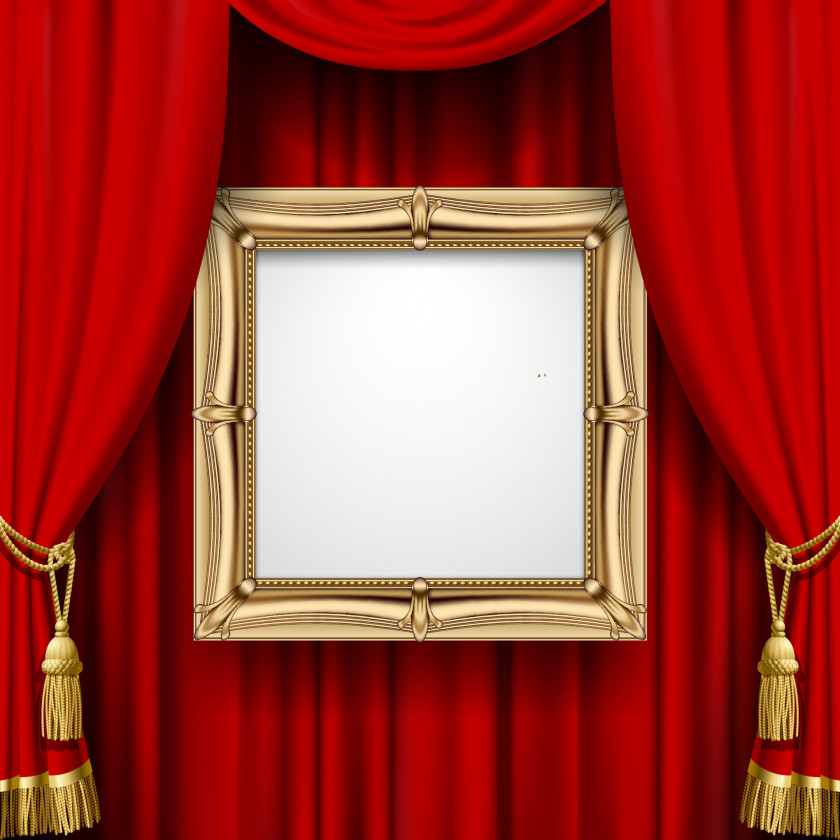 Open The Red Curtains Curtain Green Stock Photography Illustration PNG