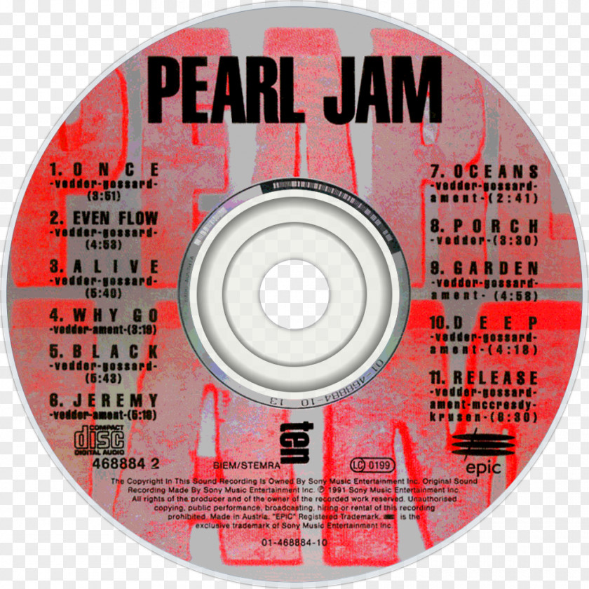 Pearl Jam Compact Disc Live On Ten Legs Rearviewmirror (Greatest Hits 1991–2003) PNG