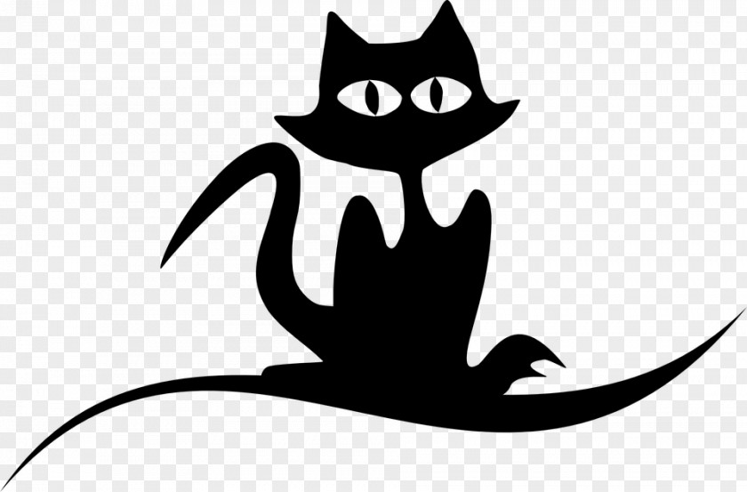 Silhouette Snowshoe Cat Drawing Clip Art PNG