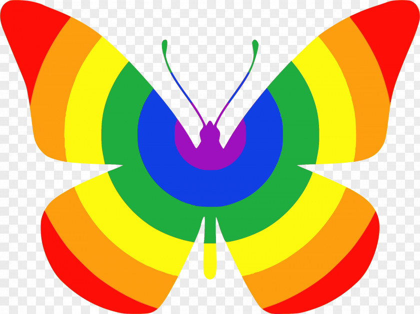 Rainbow Butterfly Clip Art PNG