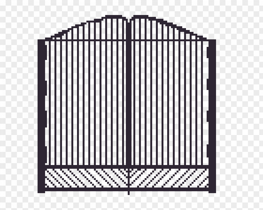 Gate Pixel Art Fortified Gateway PNG