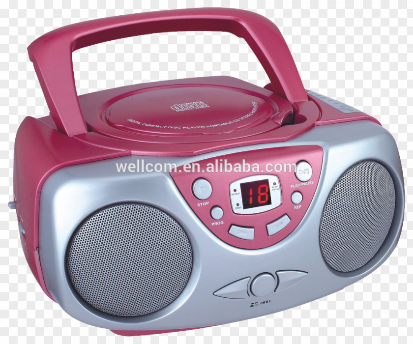 Radio Portable CD Player Compact Disc Boombox Audio PNG