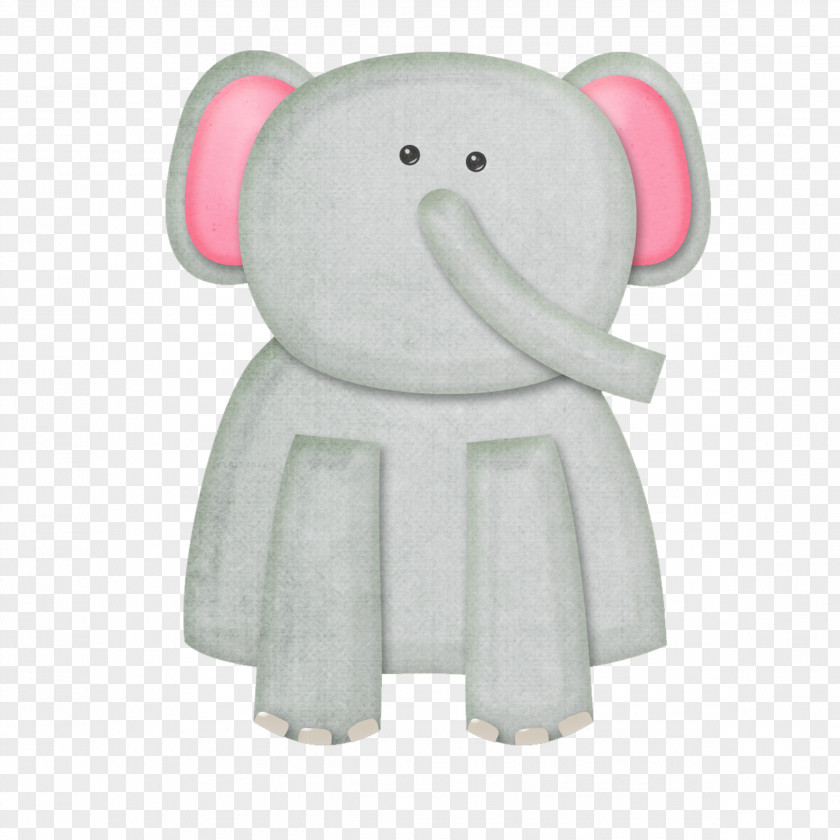 Elephant Textile Stuffed Toy PNG