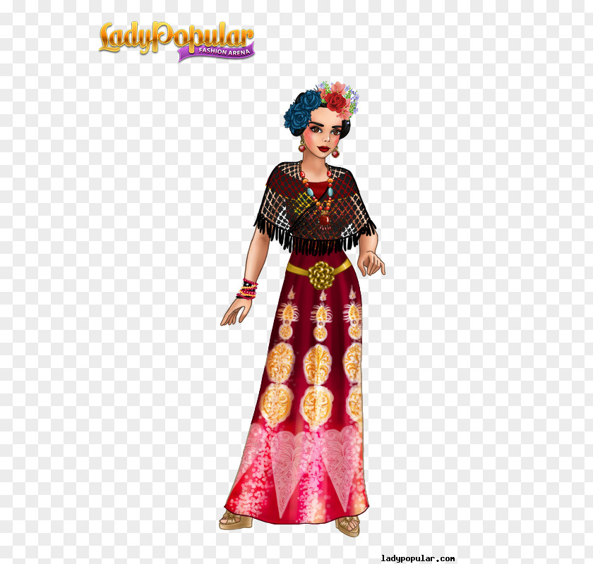 Frida Kahlo Lady Popular Fashion Costume Design Woman PNG
