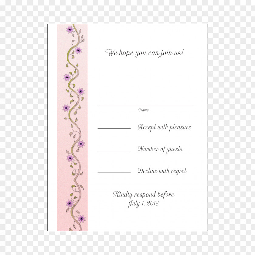 Wedding Invitation Pink M Convite Font PNG