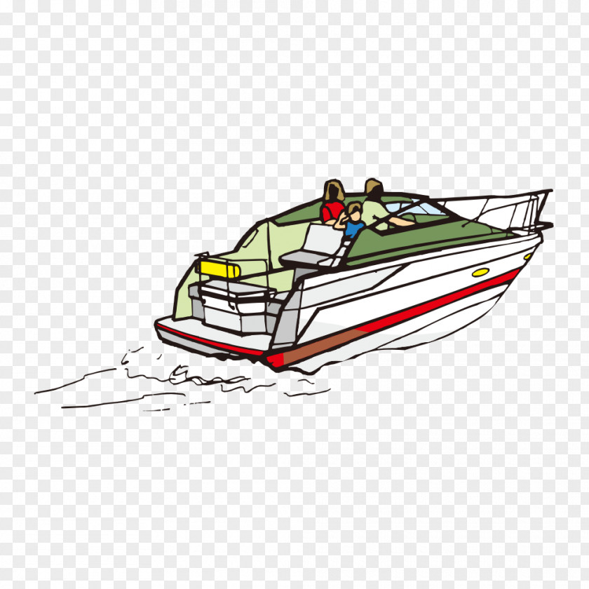 Yacht Cartoon Watercraft Illustration PNG