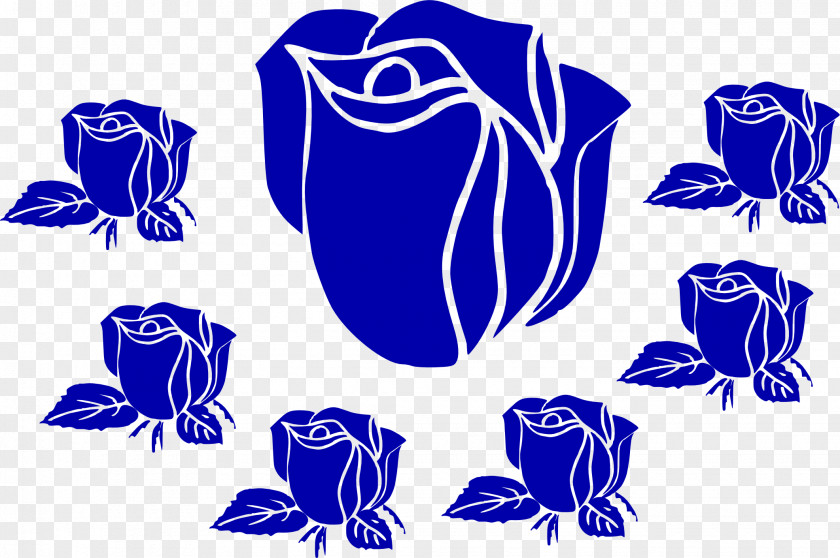Blue Flowers Rose Flower Clip Art PNG