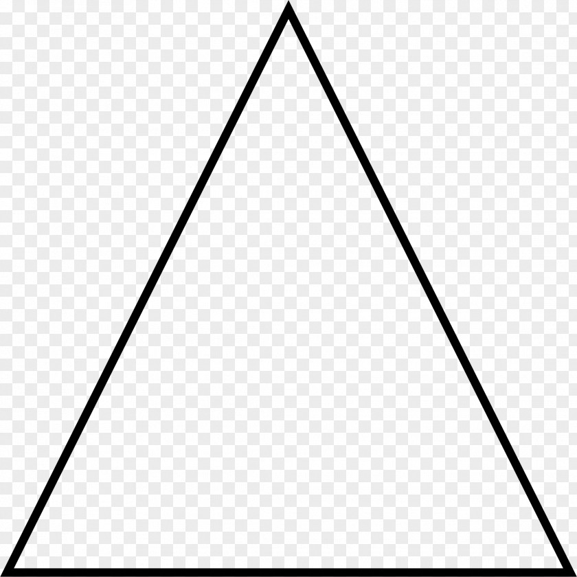Thin Equilateral Triangle Polygon Regular Shape PNG
