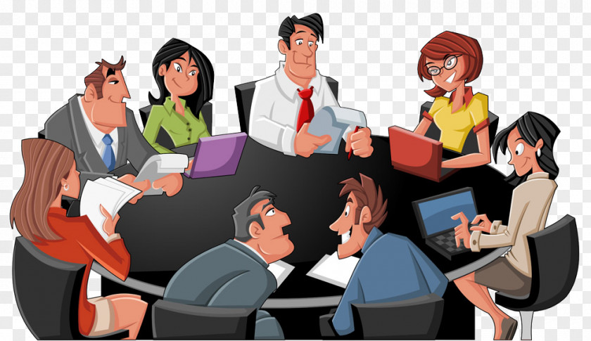 Business Meeting Table Cartoon Royalty-free PNG