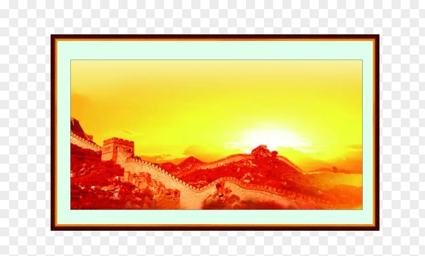 Twilight Great Wall Pictures Poster U4e2du56fdu5341u5927u98ceu666fu540du80dc Landscape Fundal PNG