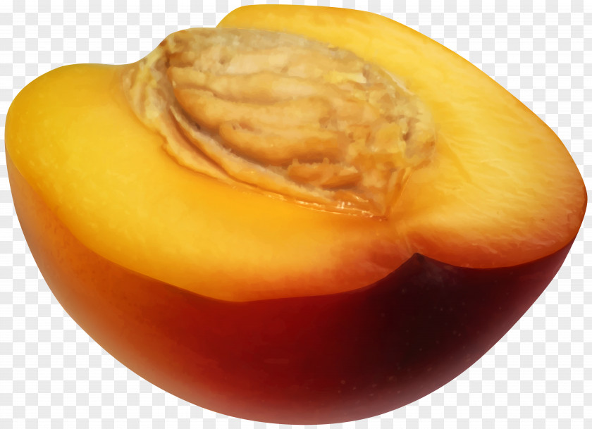 Half Peach Transparent Clip Art Fruit PNG